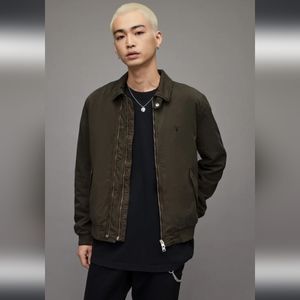ALLSAINTS Nicks Ramskull-embroidered organic-cotton jacket